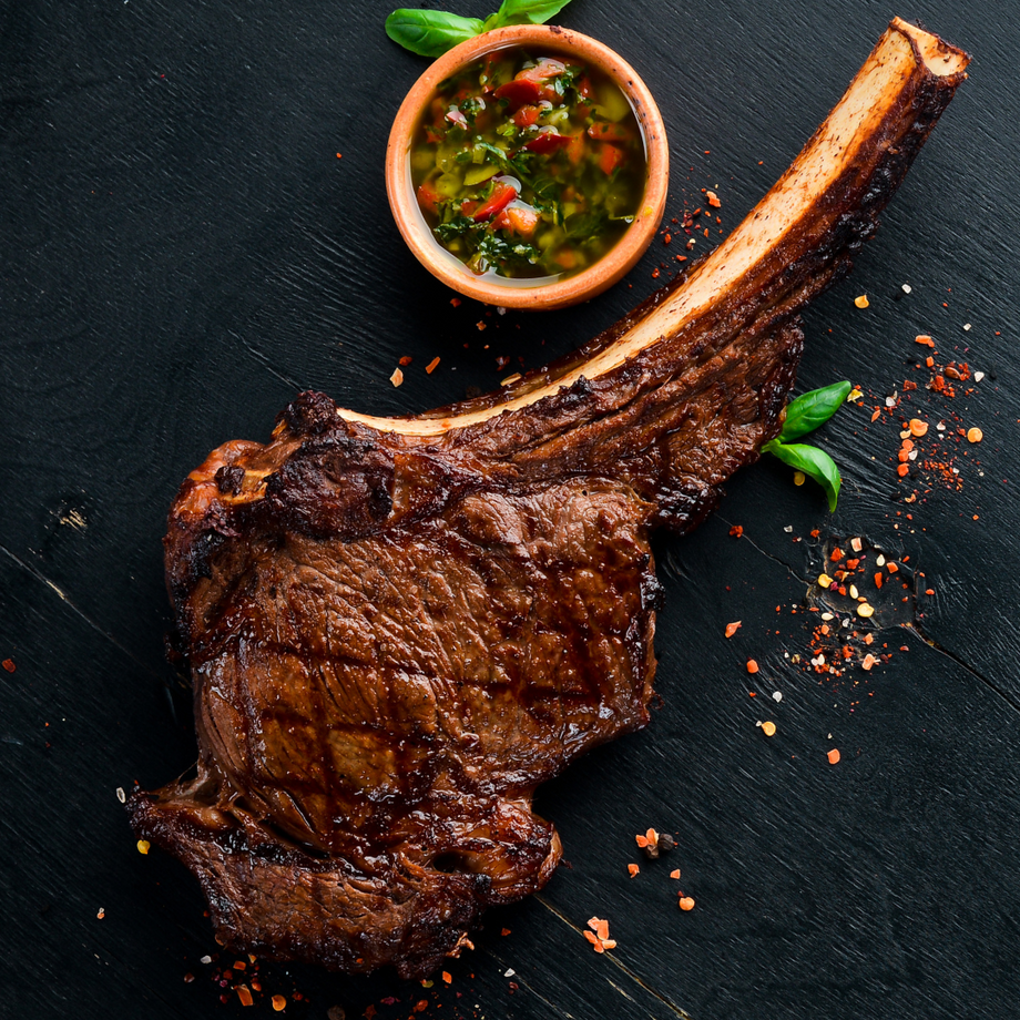 Food Guy Fieri Tomahawk Steak Recipe Rib Eye Tomahawk Steak Sous